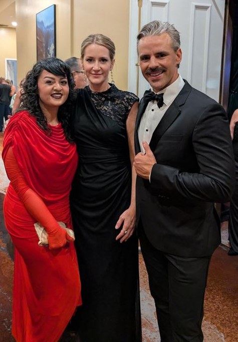 At an evening event